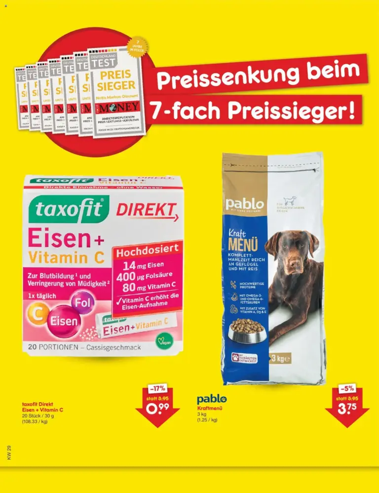 Netto Marken-Discount Preissenkung auf Dauer ab 16.07.2026