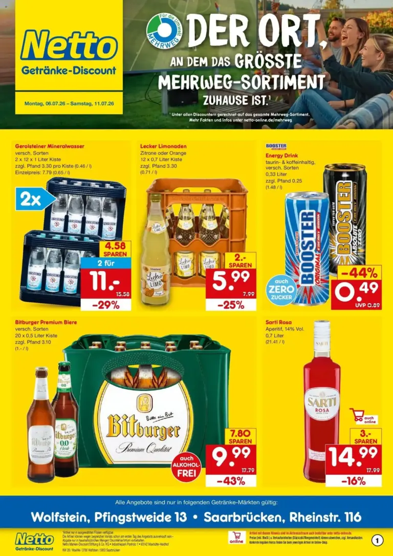 Netto Marken-Discount - Netto: Getränkeangebote ab 05.07.2026