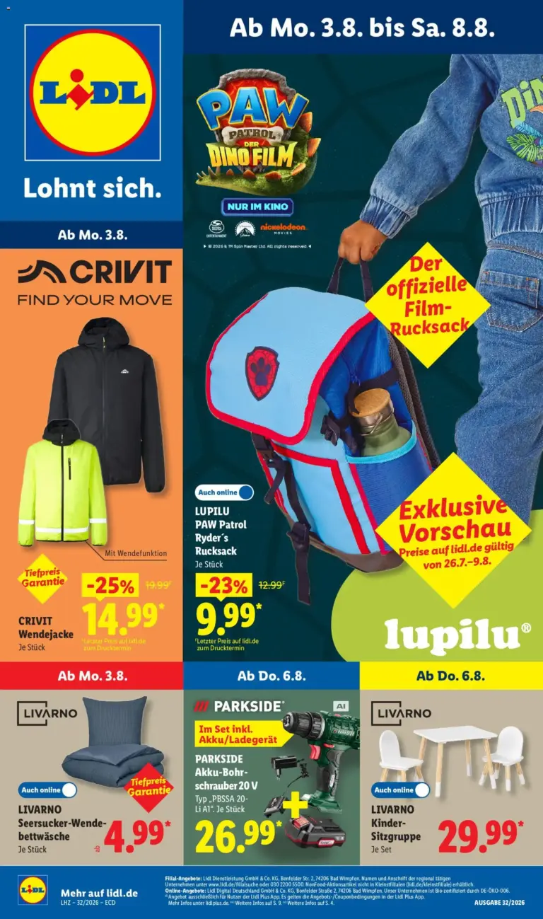 Lidl Angebot der ab 03.08.2026