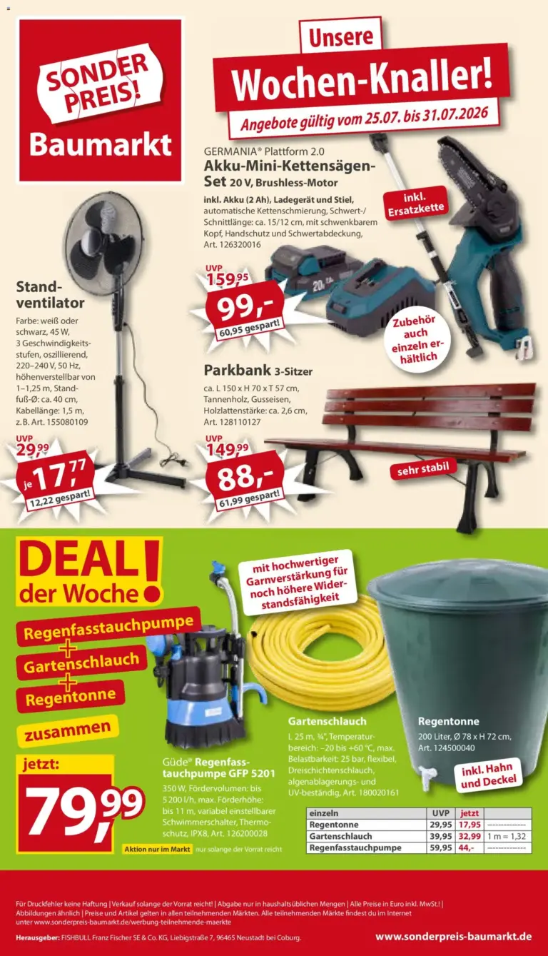 Sonderpreis Baumarkt Prospekt ab 25.07.2026