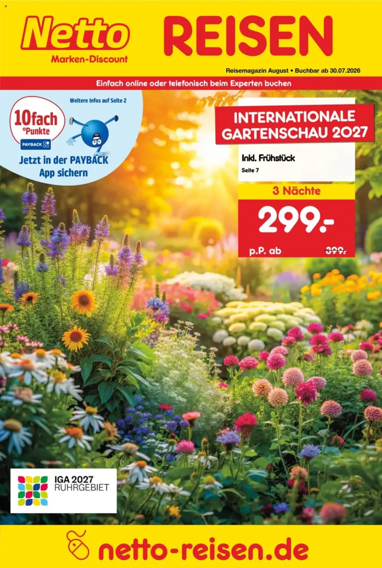 Netto Reisen Prospekt ab 30.07.2026