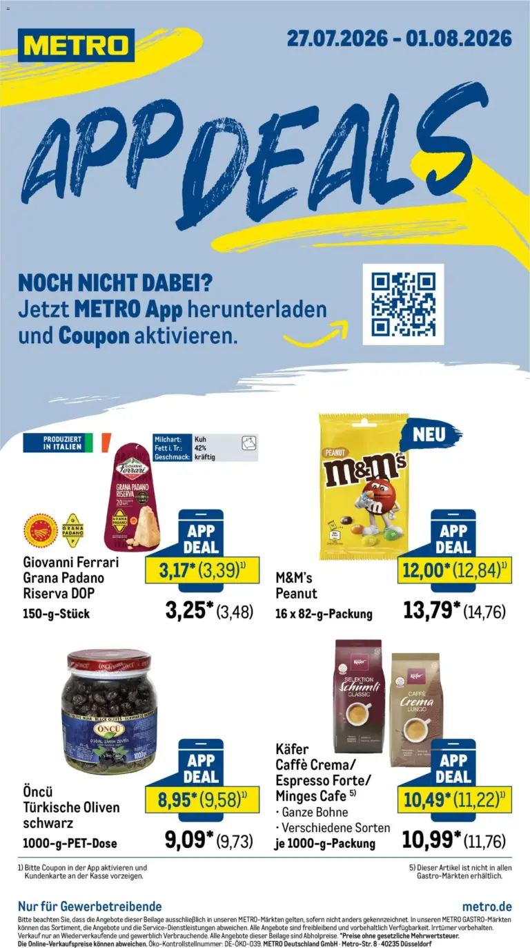 Metro App Deals ab 27.07.2026