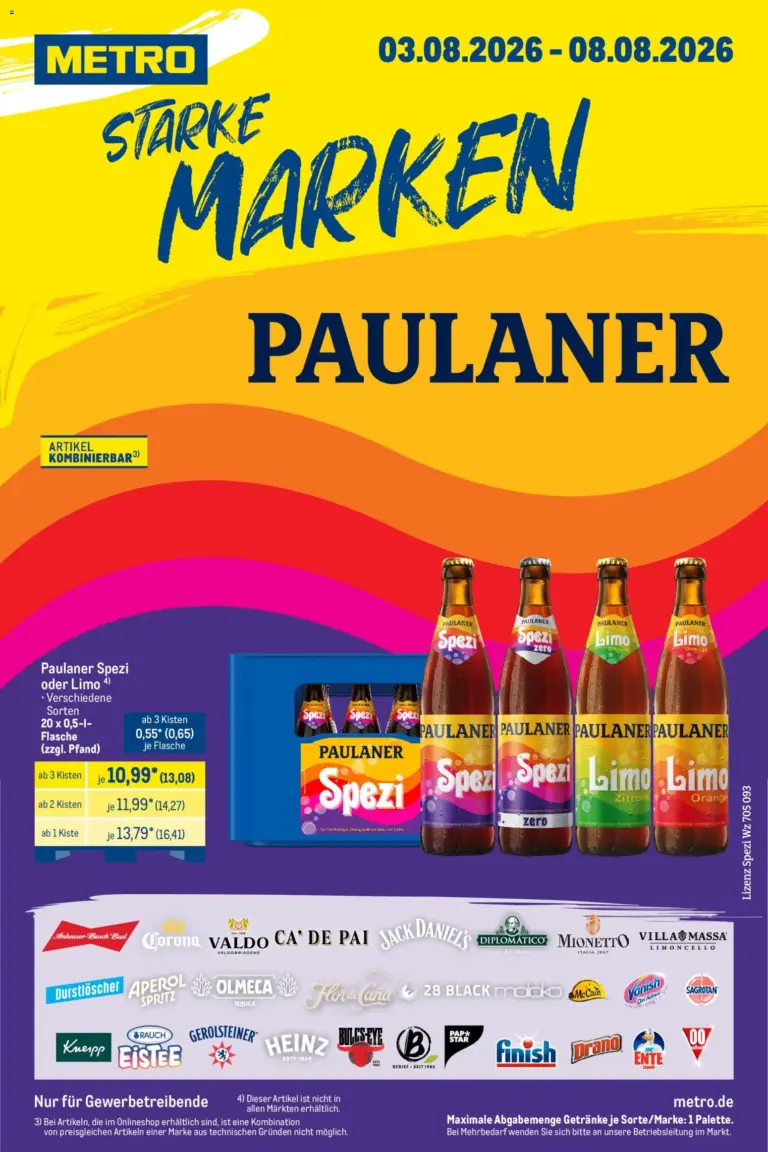 Metro Starke Marken ab 03.08.2026