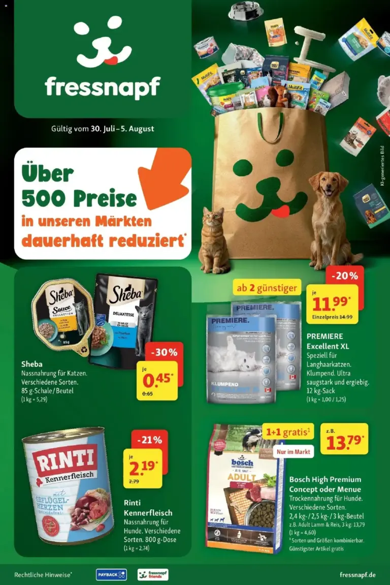 Fressnapf Prospekt ab 30.07.2026