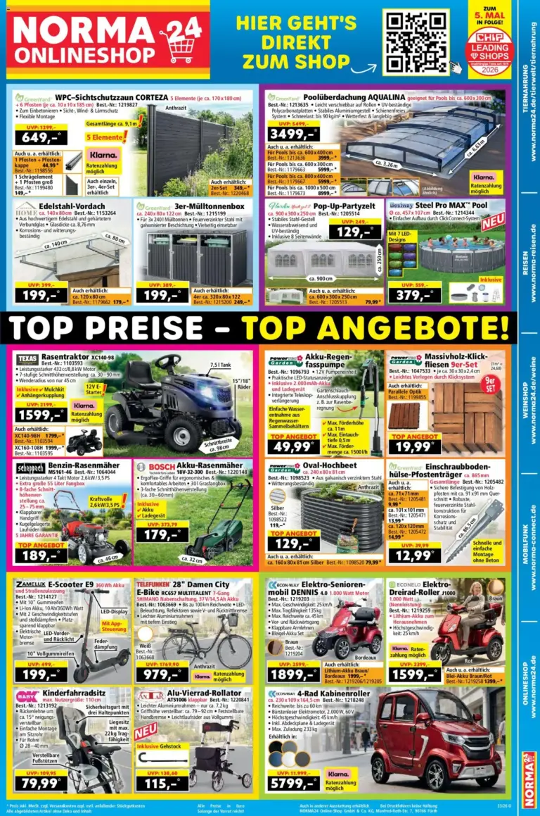 Norma Onlineshop ab 10.08.2026