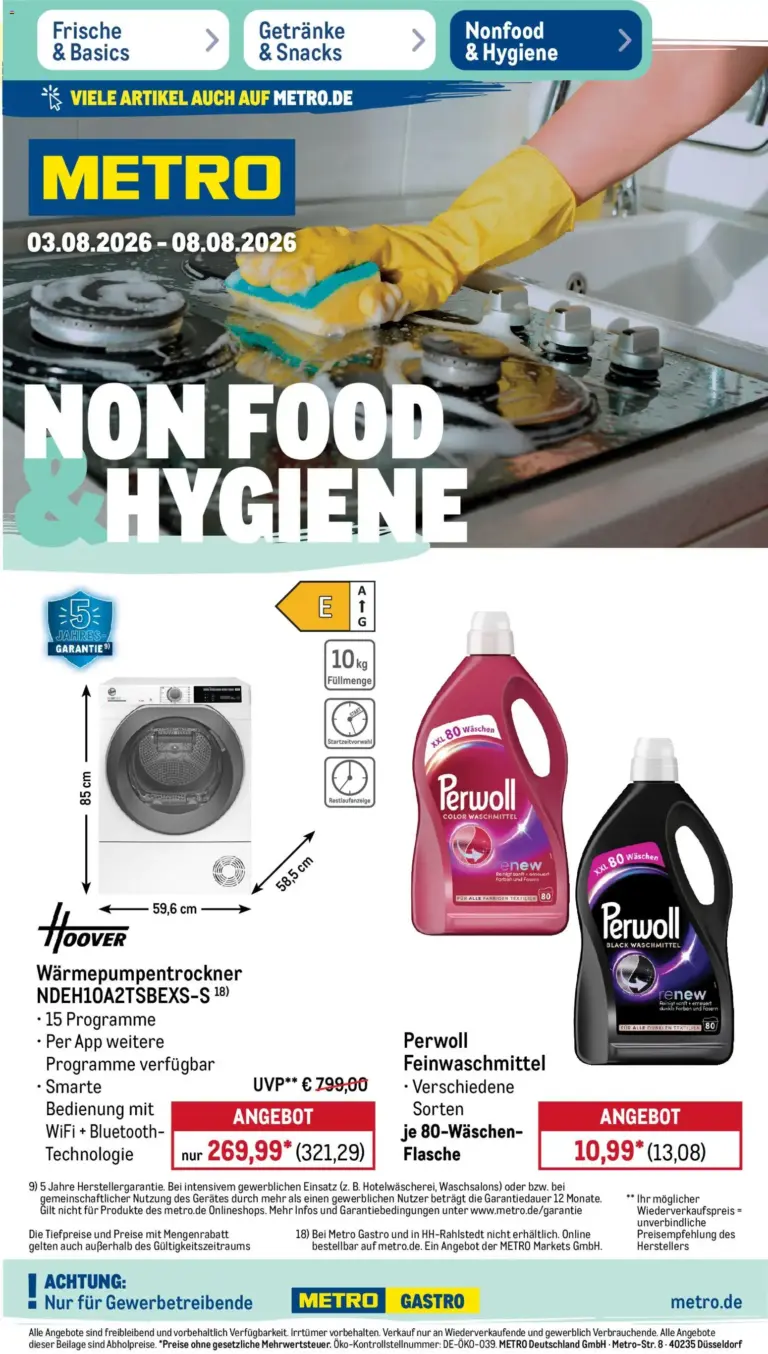 Metro Non Food & Hygiene ab 03.08.2026