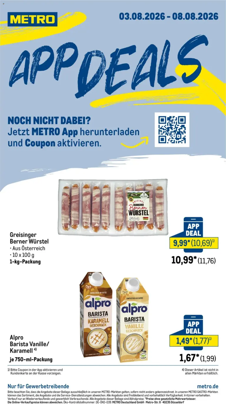 Metro App Deals ab 03.08.2026