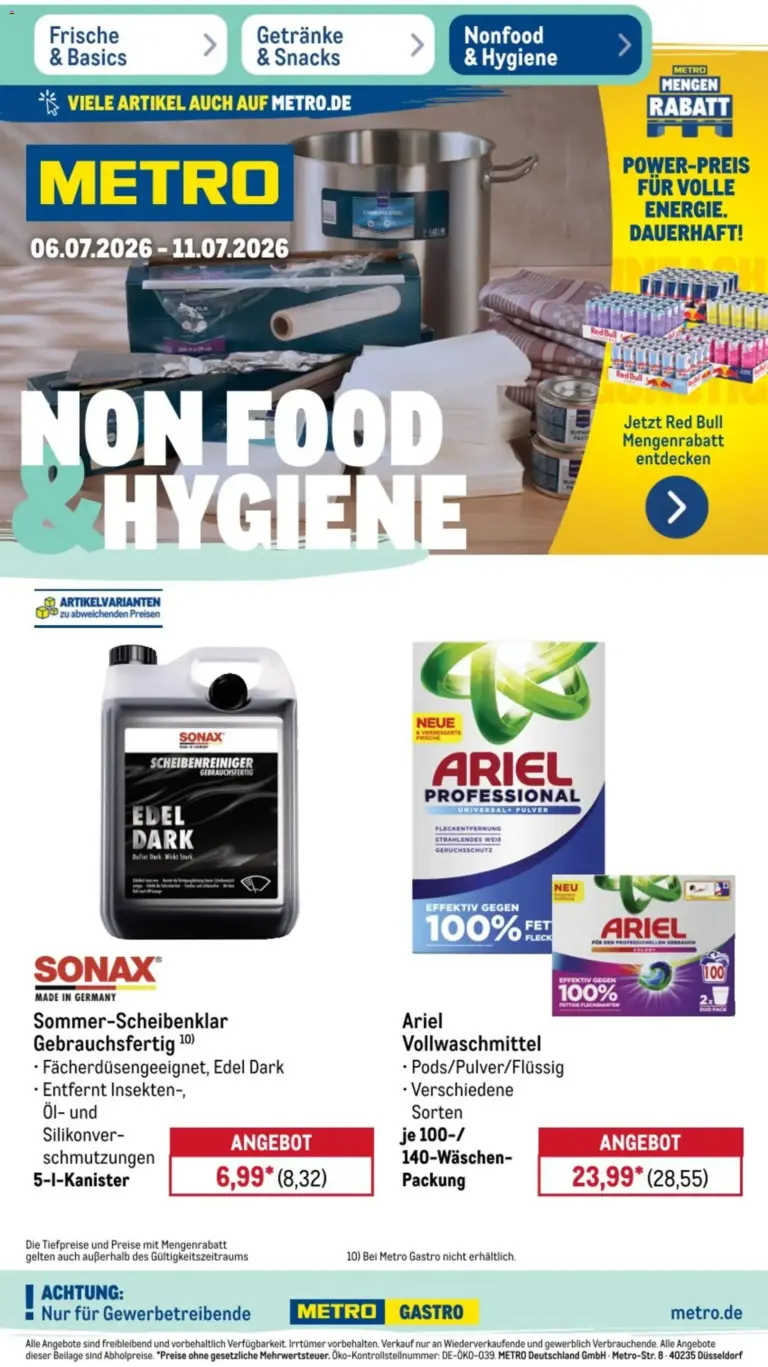 Metro Non Food & Hygiene ab 06.07.2026