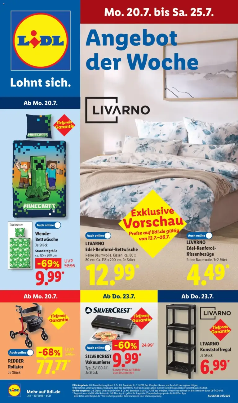 Lidl Prospekt ab 20.07.2026