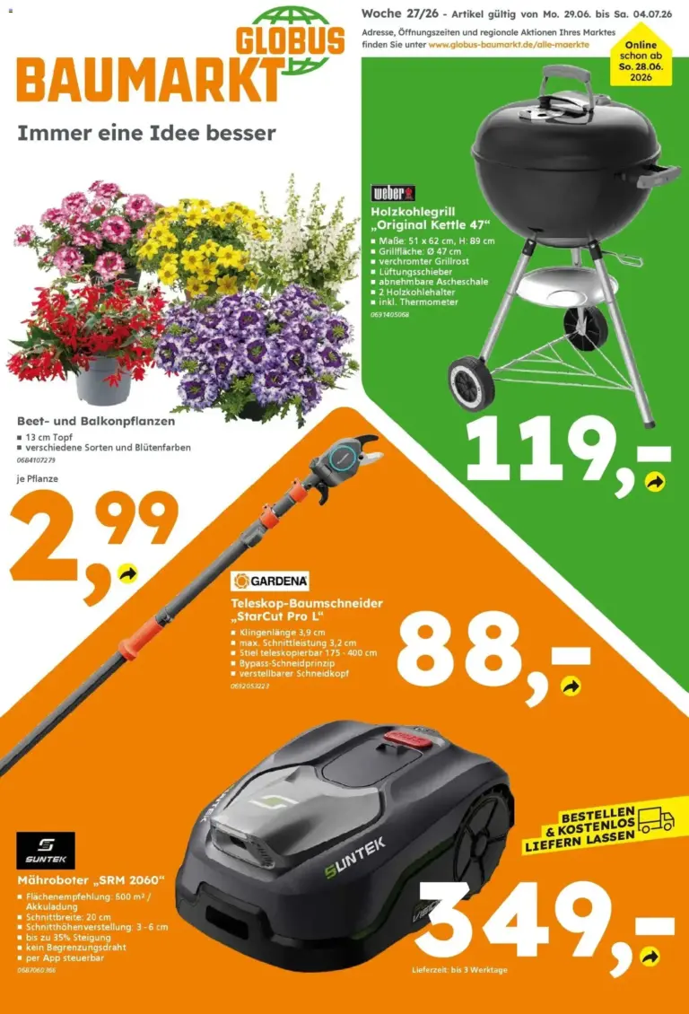 Globus Baumarkt - Globus Baumarkt: Wochenangebote ab 28.06.2026
