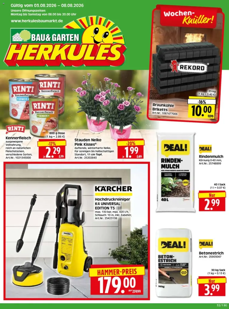 HERKULES Bau & Garten ab 03.08.2026