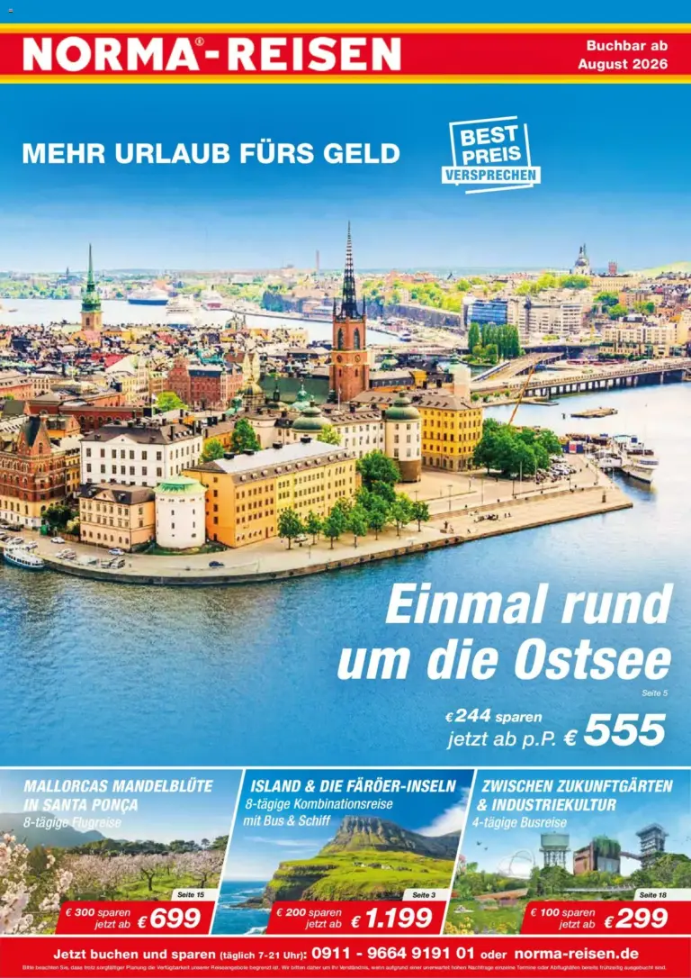 Norma Reisen ab 01.08.2026