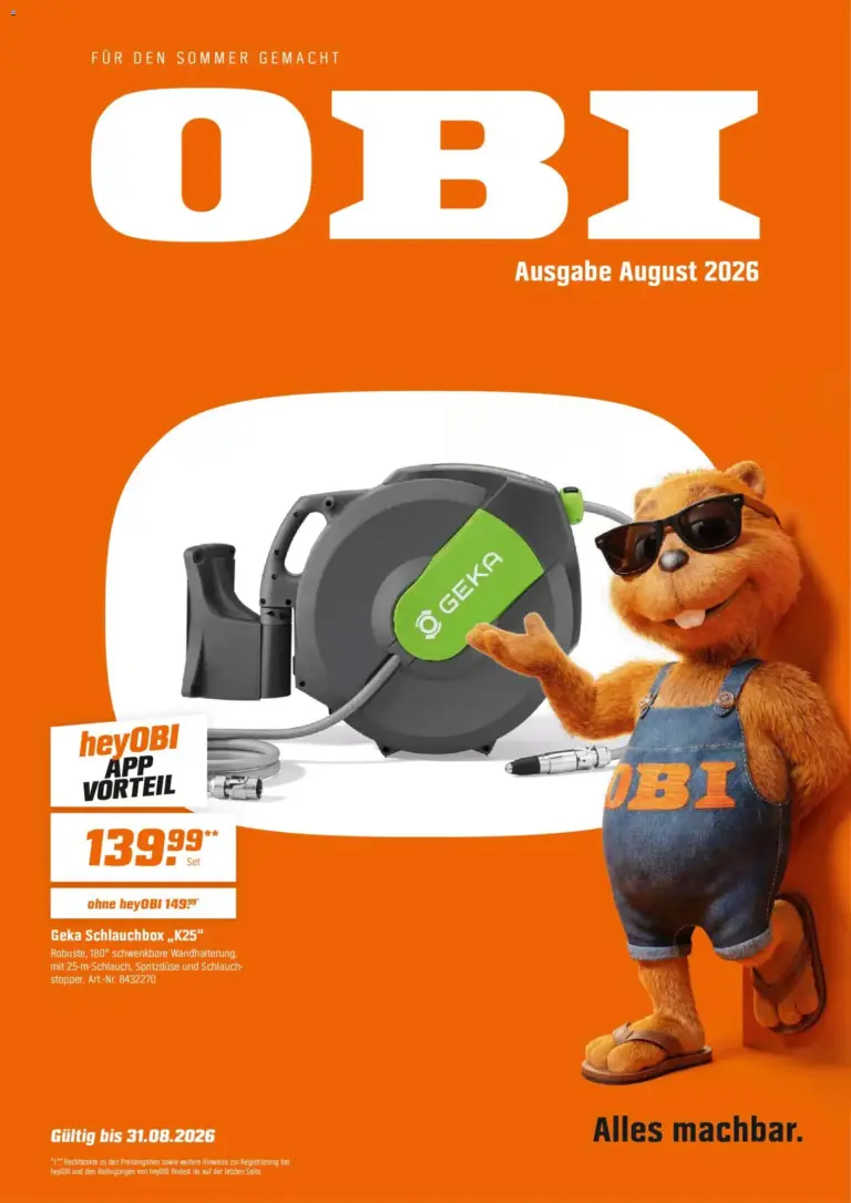 Obi Prospekt ab 01.08.2026