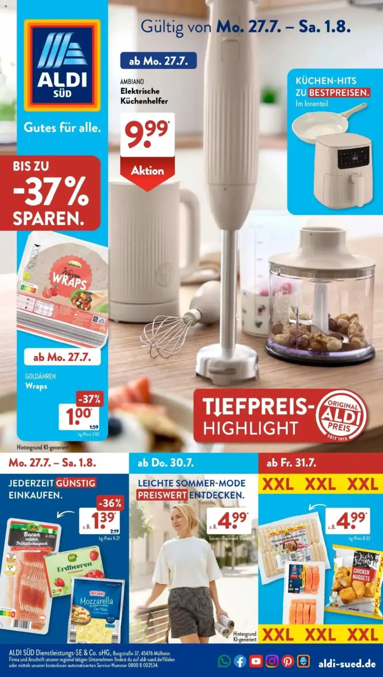Aldi Süd Wochenangebote ab 27.07.2026
