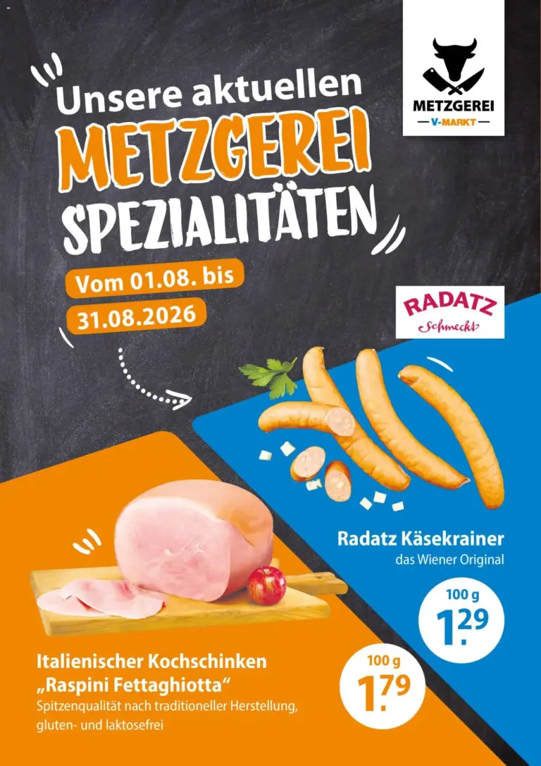 V-Markt Metzgereiangebote August ab 01.08.2026