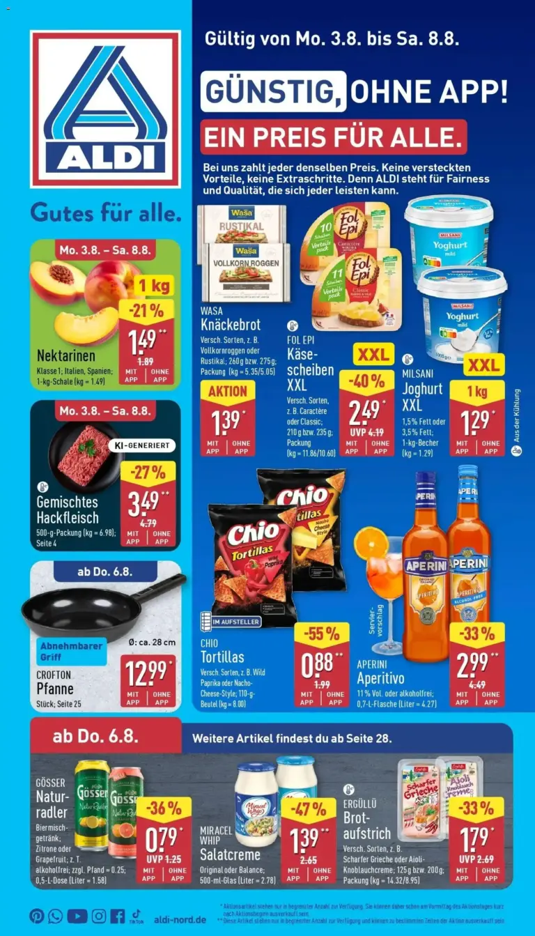 Aldi Wochenangebote ab 03.08.2026