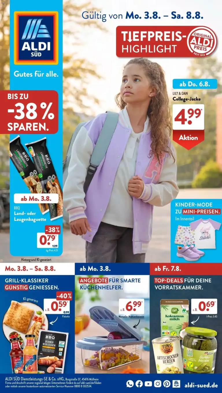 Aldi Süd Wochenangebote ab 03.08.2026