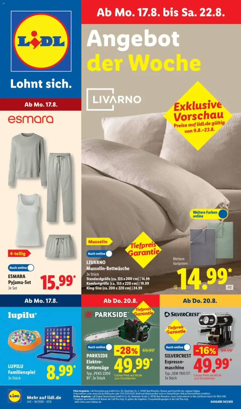 Lidl Prospekt ab 17.08.2026