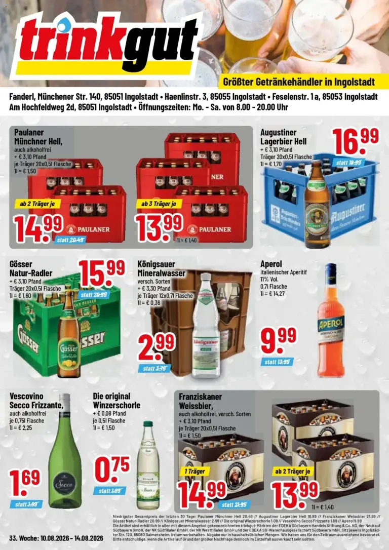 Trinkgut Prospekt ab 10.08.2026