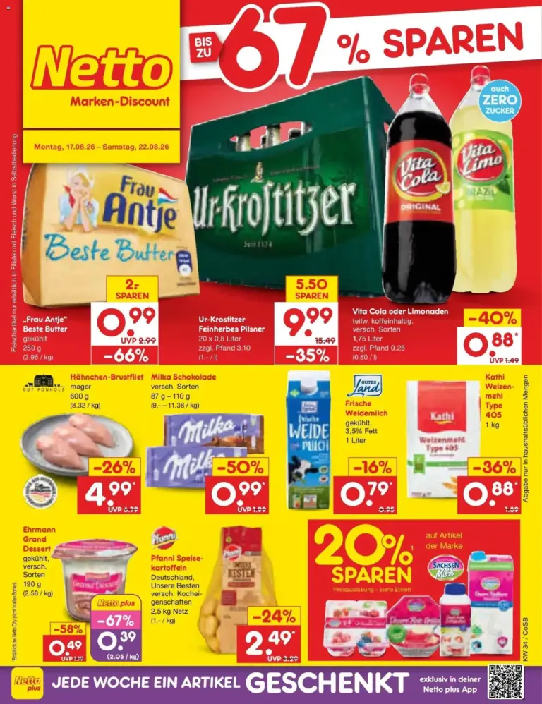 Netto Marken-Discount Prospekt Bitterfeld-Wolfen ab 17.08.2026