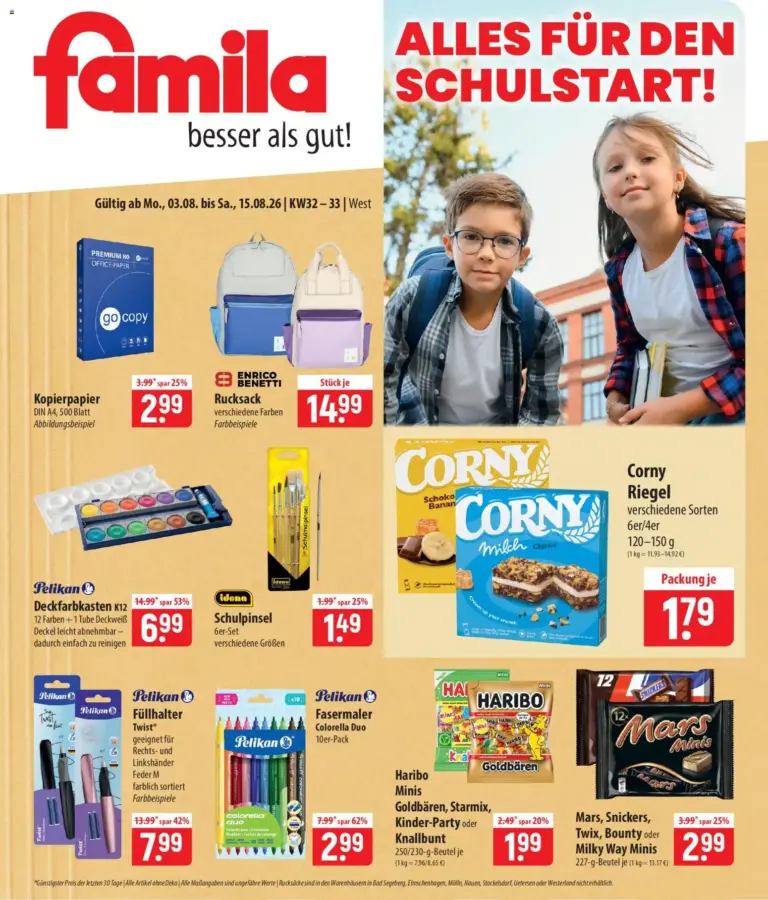Famila Alles für den Schulstart! ab 03.08.2026