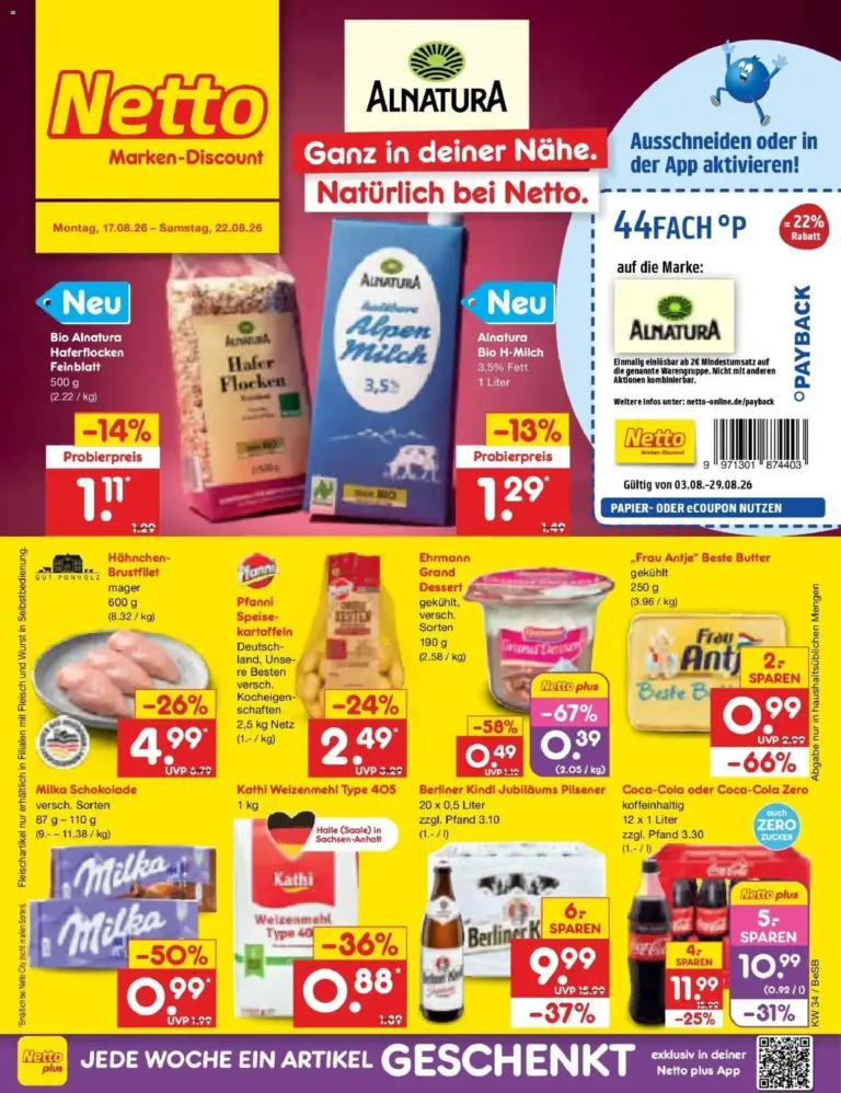 Netto Marken-Discount Prospekt Kremmen ab 17.08.2026