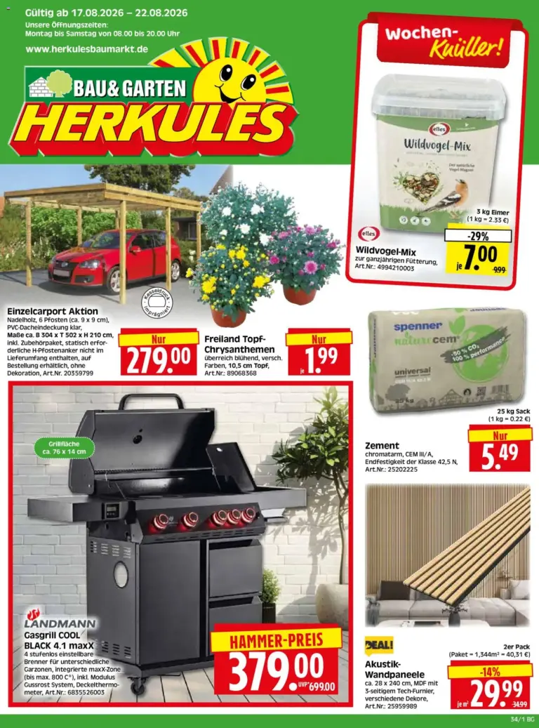 HERKULES Bau & Garten ab 17.08.2026