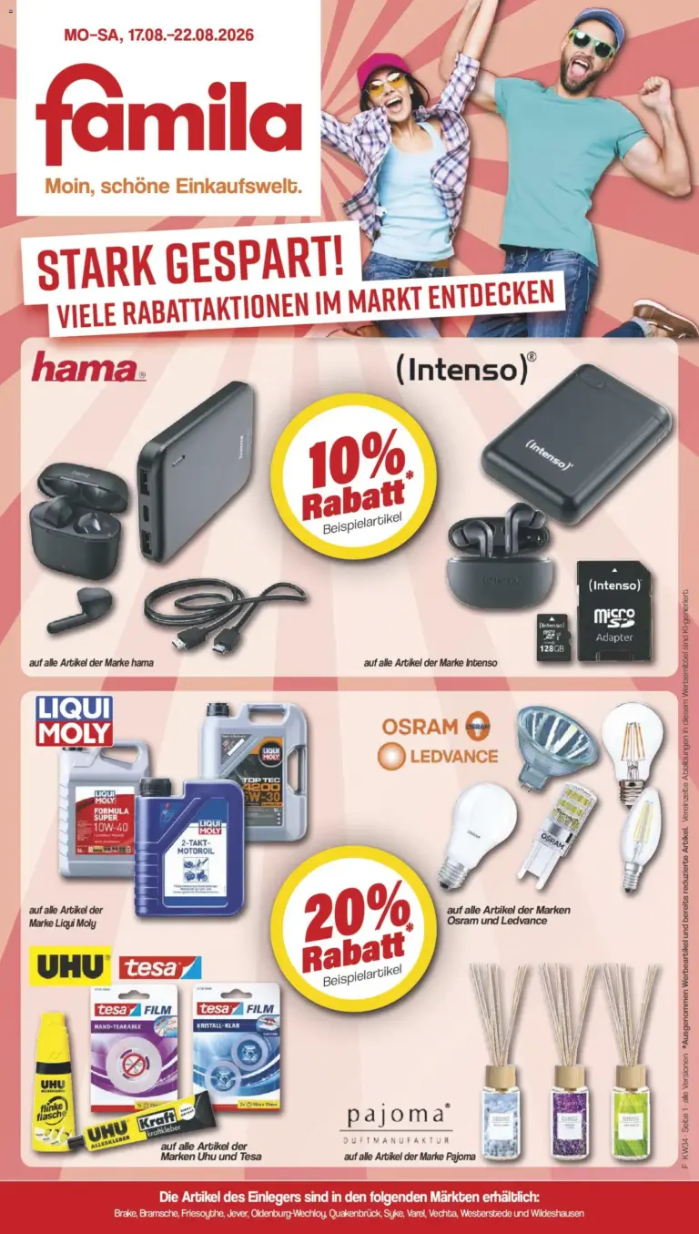 Famila Nordwest Sonderangebote ab 17.08.2026