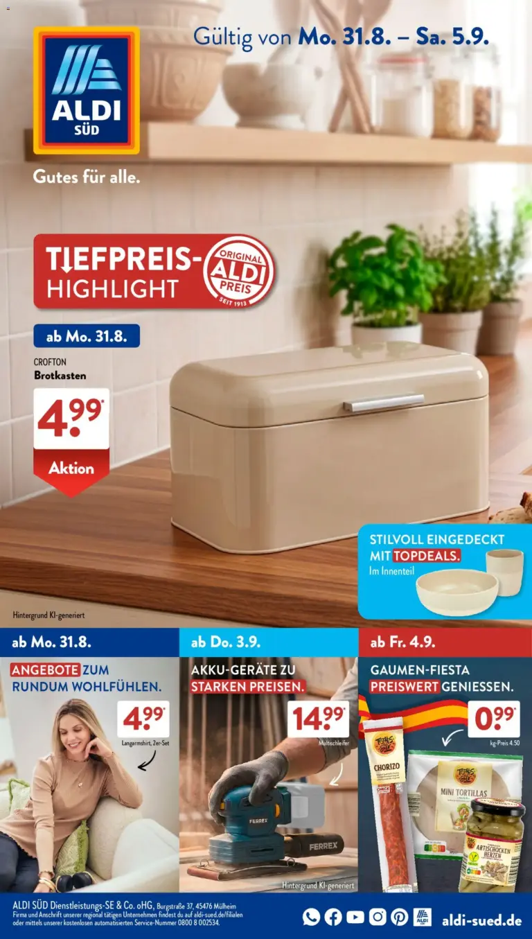 Aldi Süd Prospekt ab 31.08.2026