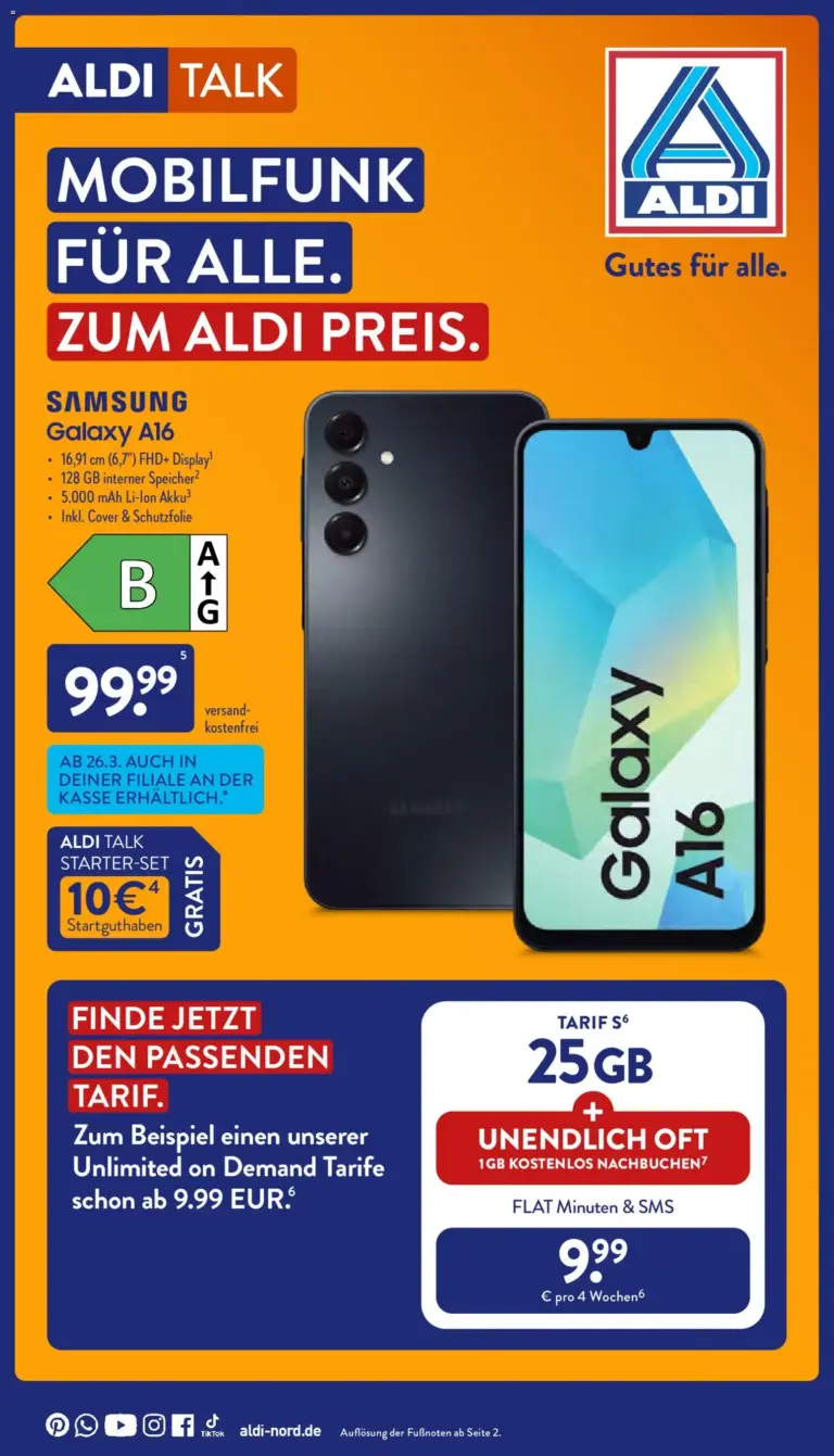 Aldi Talk Beileger ab 30.03.2026