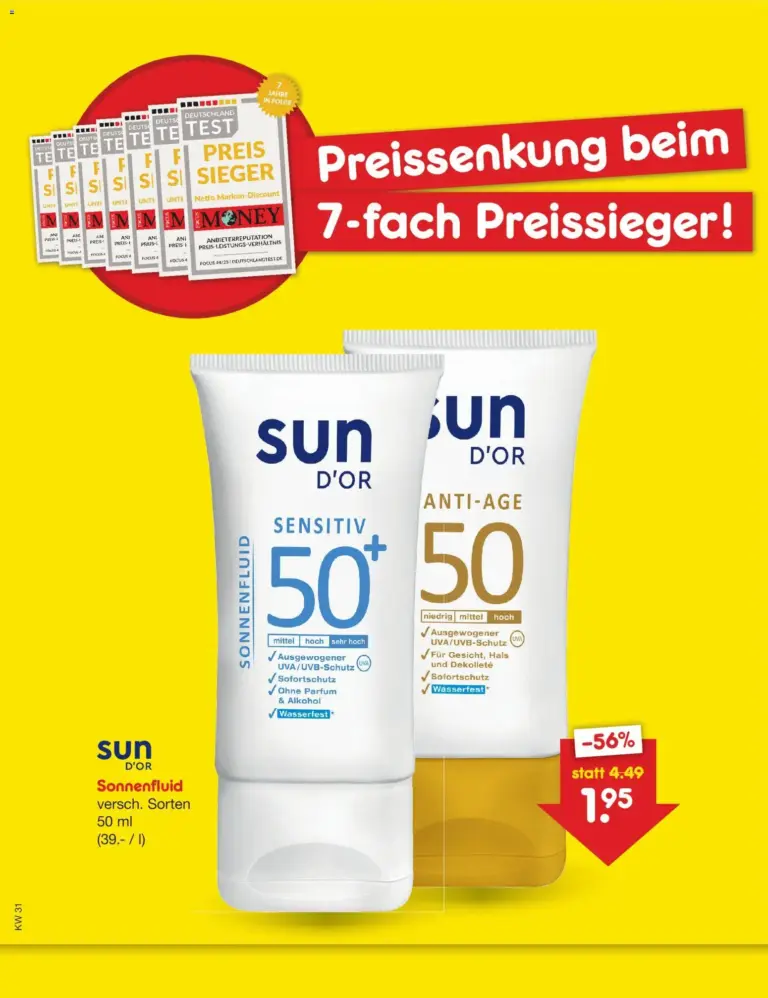 Netto Marken-Discount Preissenkung auf Dauer 2 ab 31.07.2026