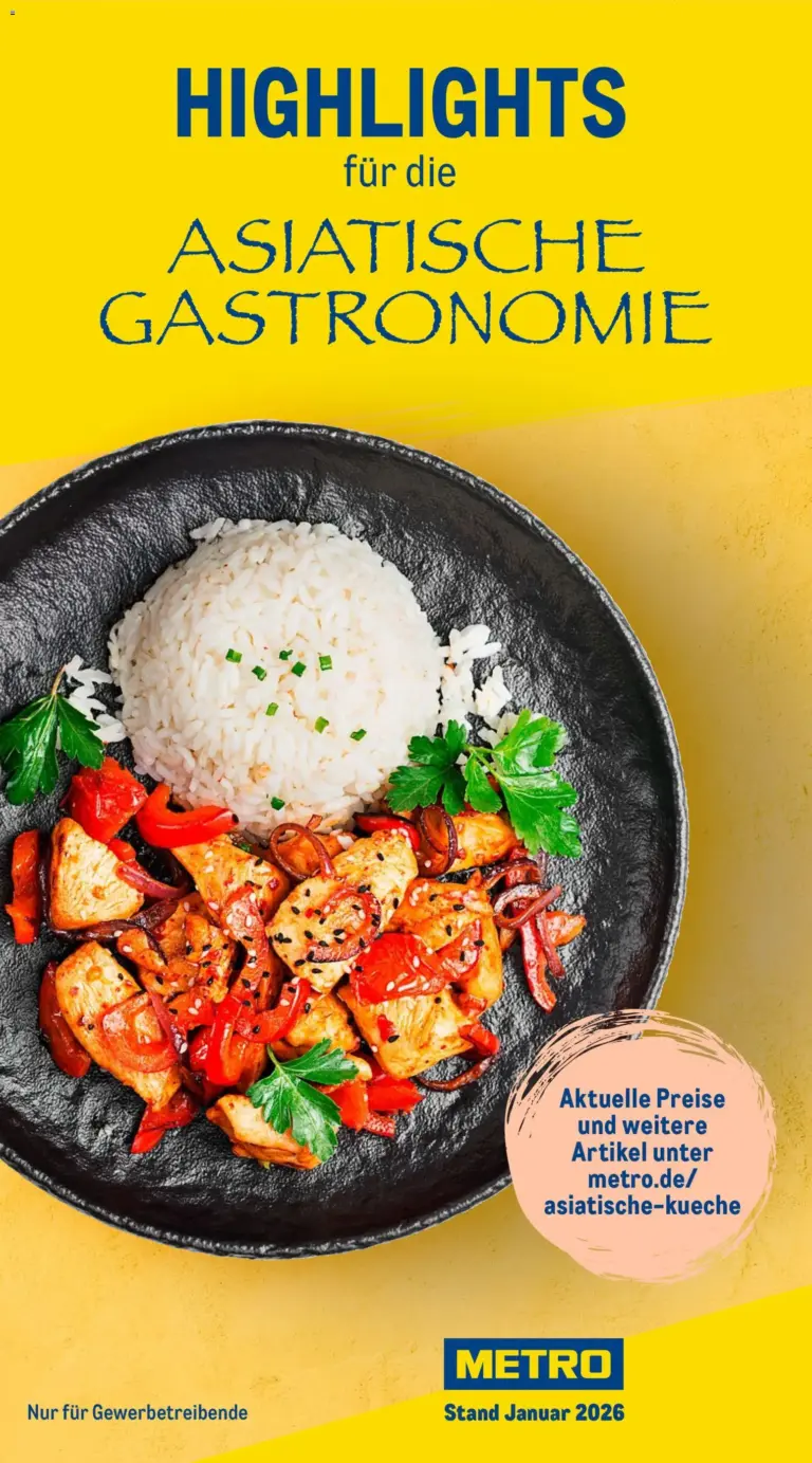 Metro Highlights Asiatische Gastronomie ab 01.01.2026