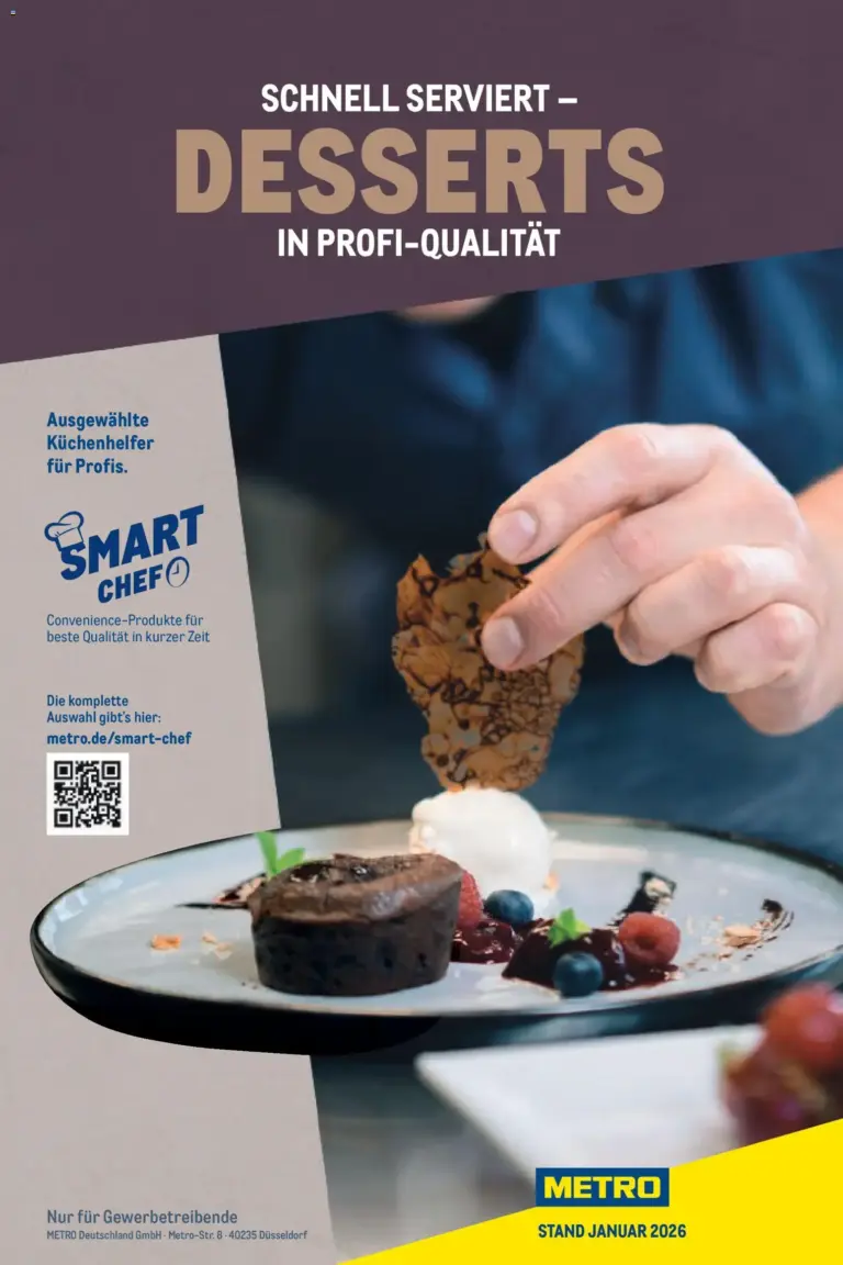 Metro Smart Chef Desserts ab 01.01.2026