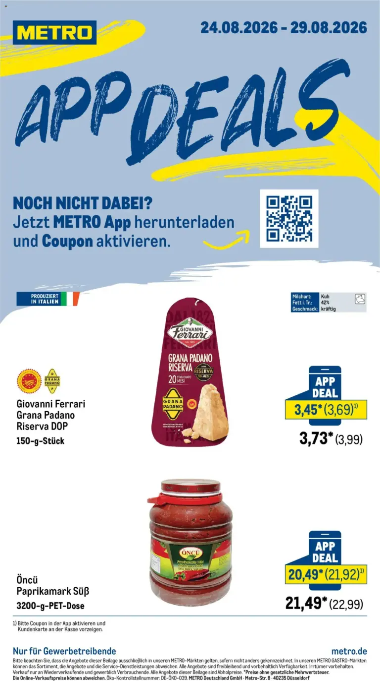 Metro App Deals ab 24.08.2026
