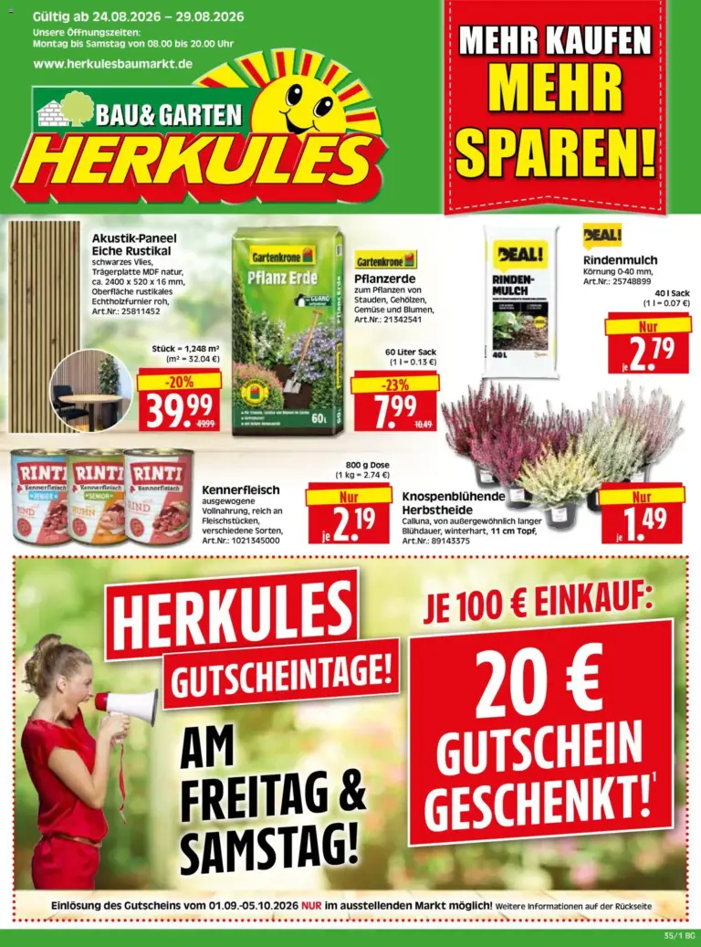 HERKULES Bau & Garten ab 24.08.2026