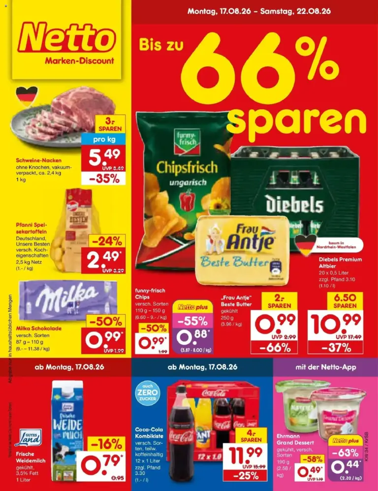 Netto Marken-Discount Prospekt Düsseldorf ab 17.08.2026