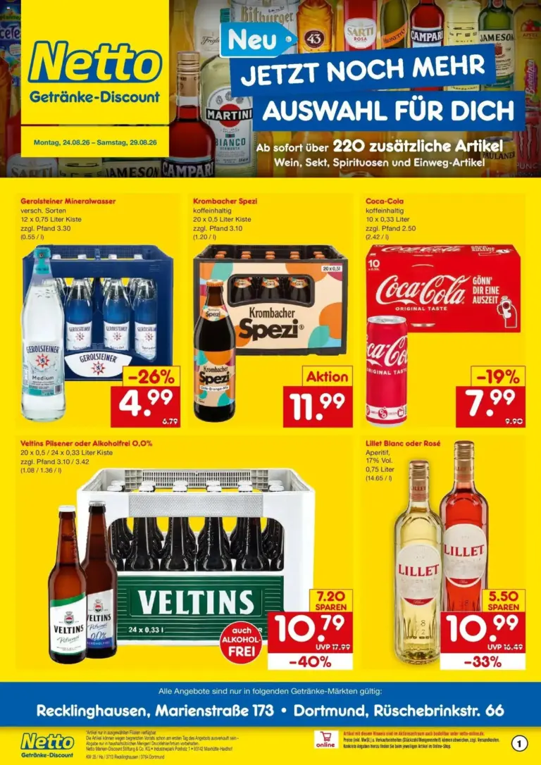 Netto Marken-Discount Prospekt Recklinghausen ab 24.08.2026