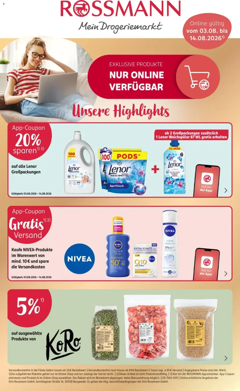 Rossmann Onlineprospekt ab 03.08.2026
