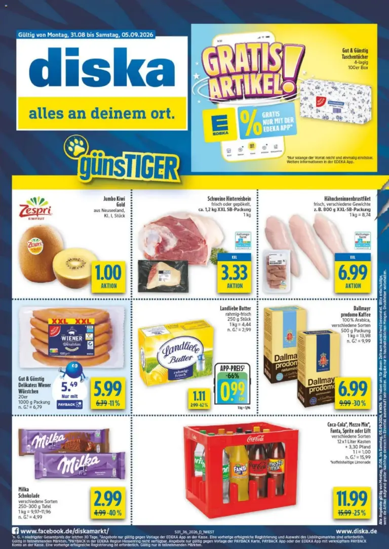 Diska - Diska Bayern KW36 ab 26.08.2026