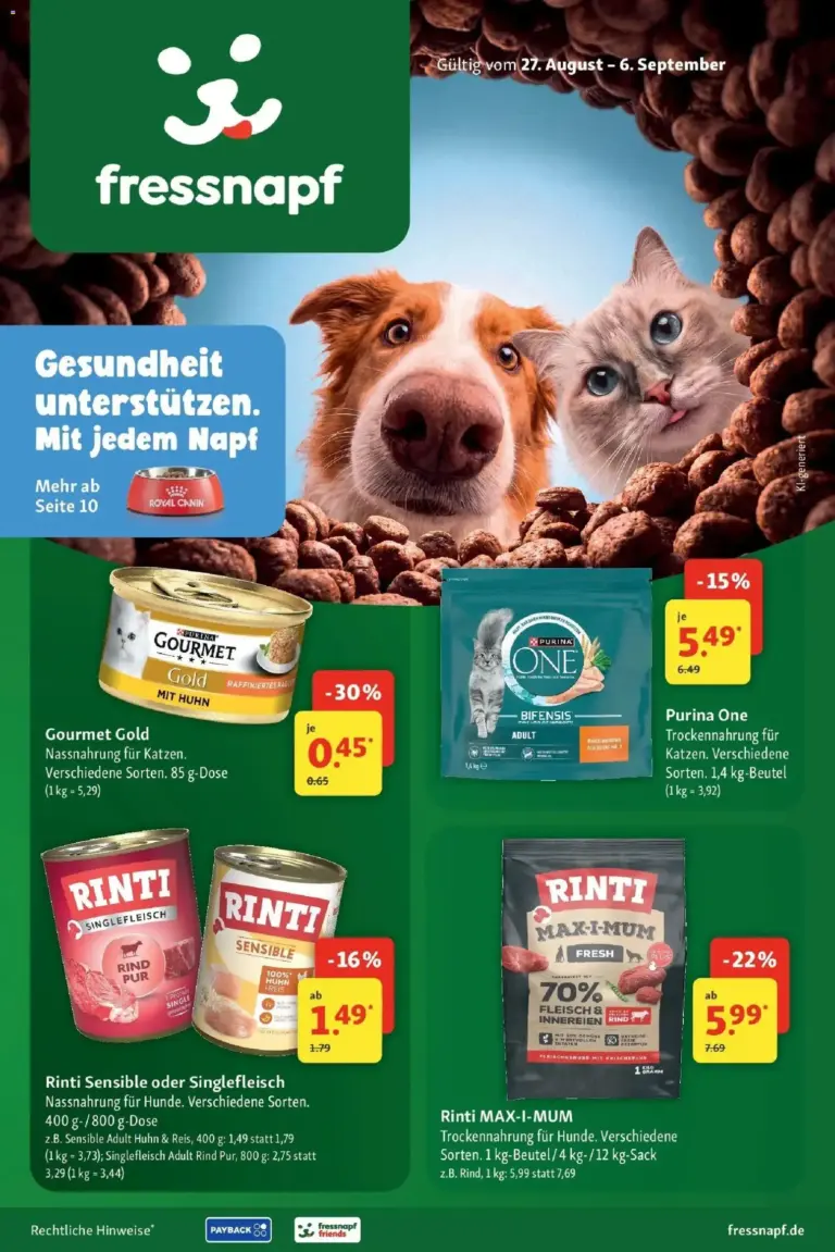Fressnapf Aktueller Prospekt ab 27.08.2026