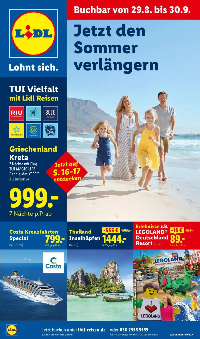 Lidl Reisen Prospekt ab 29.08.2026