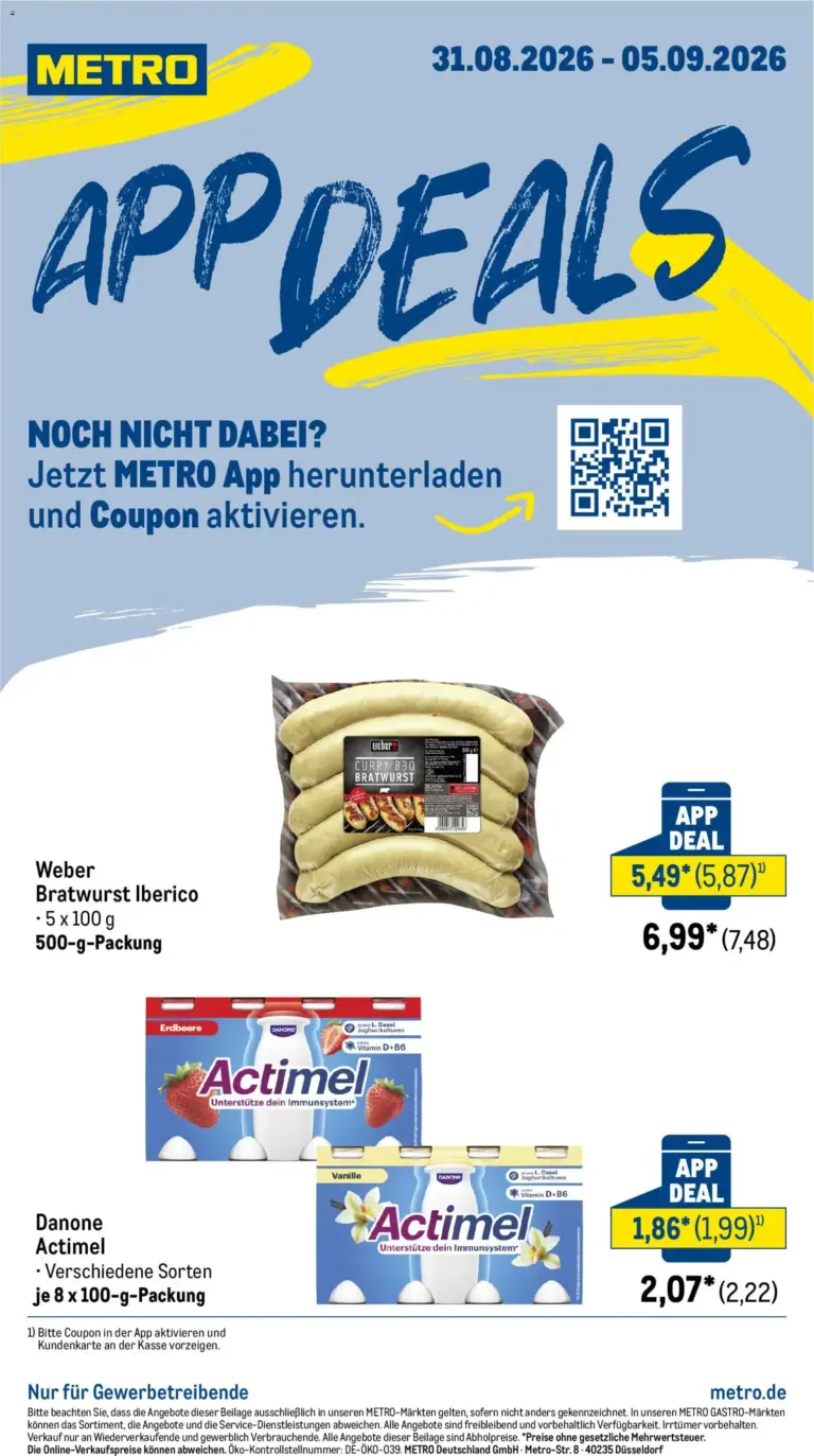 Metro App Deals ab 31.08.2026