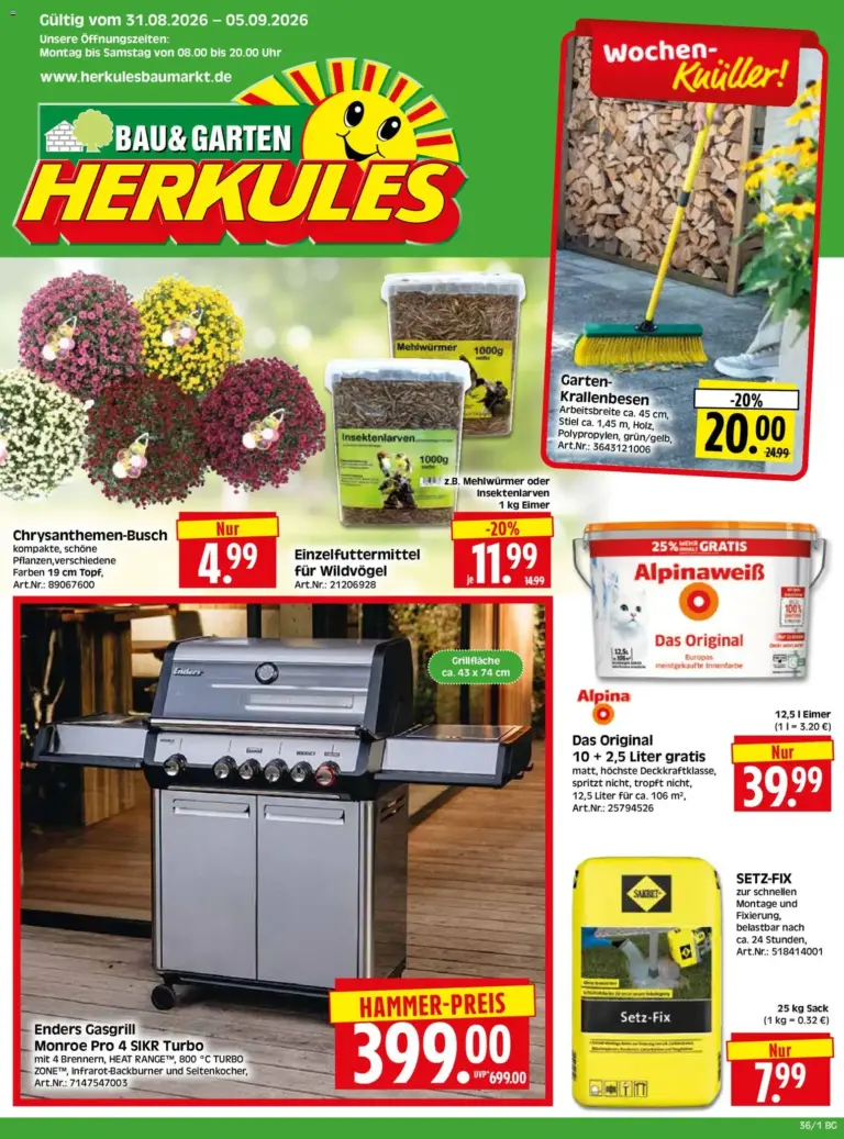 HERKULES Bau & Garten ab 31.08.2026