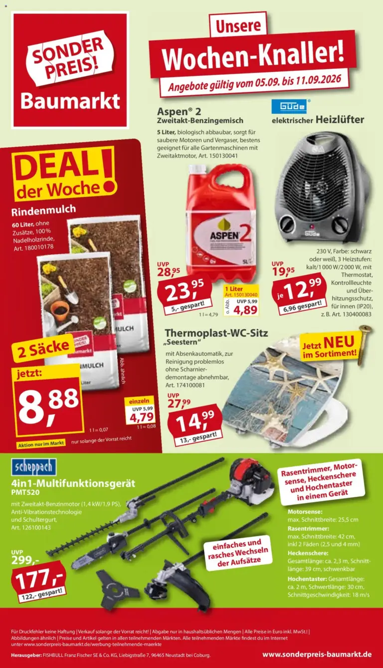 Sonderpreis Baumarkt Prospekt ab 05.09.2026