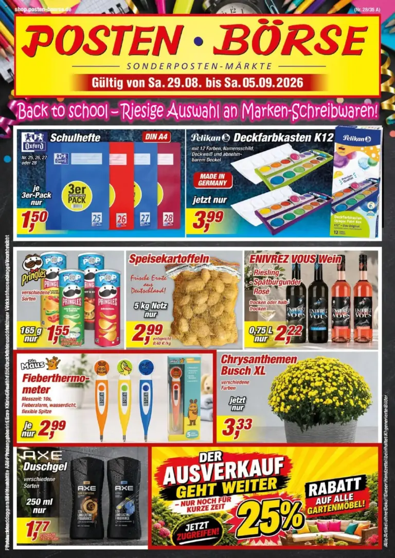 Posten Börse Prospekt ab 29.08.2026