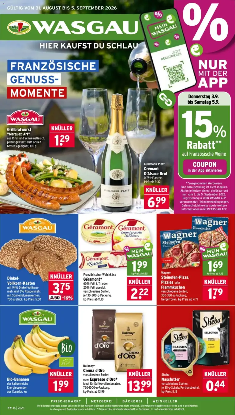Wasgau Prospekt ab 31.08.2026