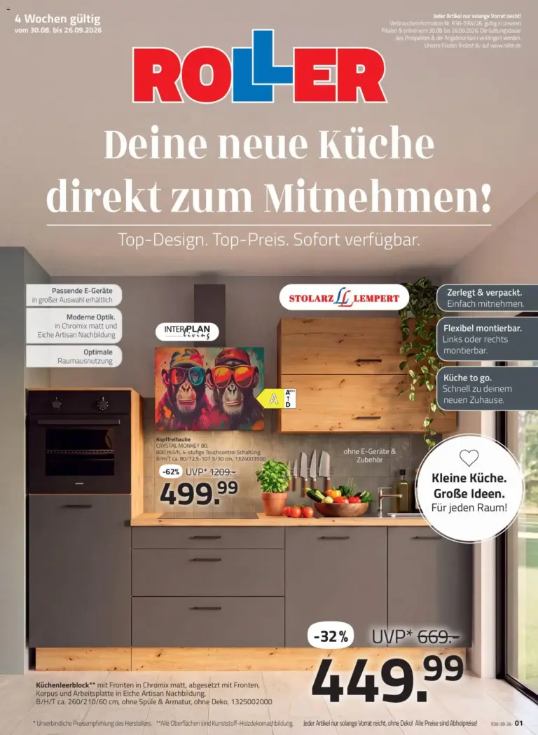 Roller Küchenprospekt ab 30.08.2026