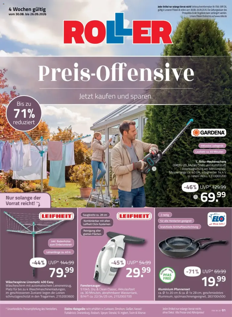 Roller Preis-Offensive ab 30.08.2026