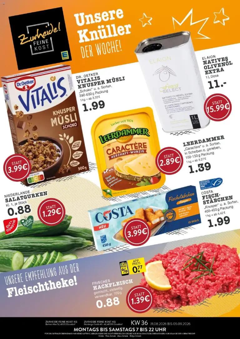 Edeka Zurheide Prospekt ab 31.08.2026