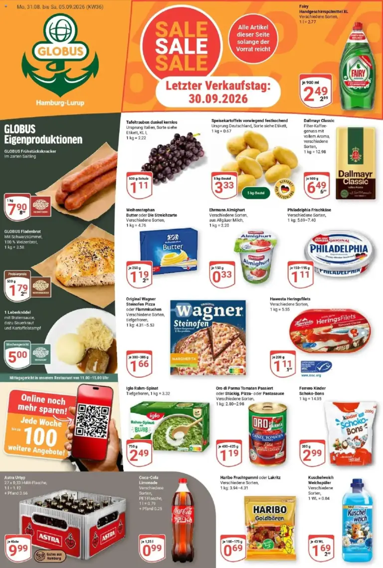 Globus - Globus: Wochenangebote ab 31.08.2026